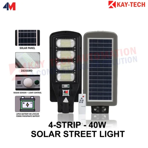 40W ALL IN ONE SOLAR STREET LIGHT ( 4 Window)